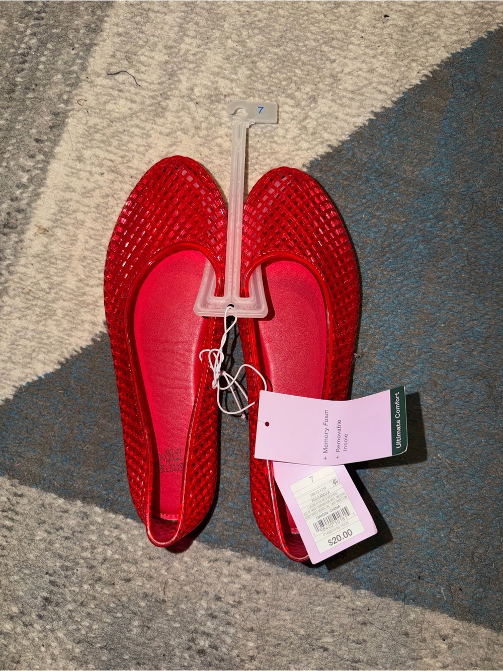 NWT Wild Fable Red Jelly Ballet Flats